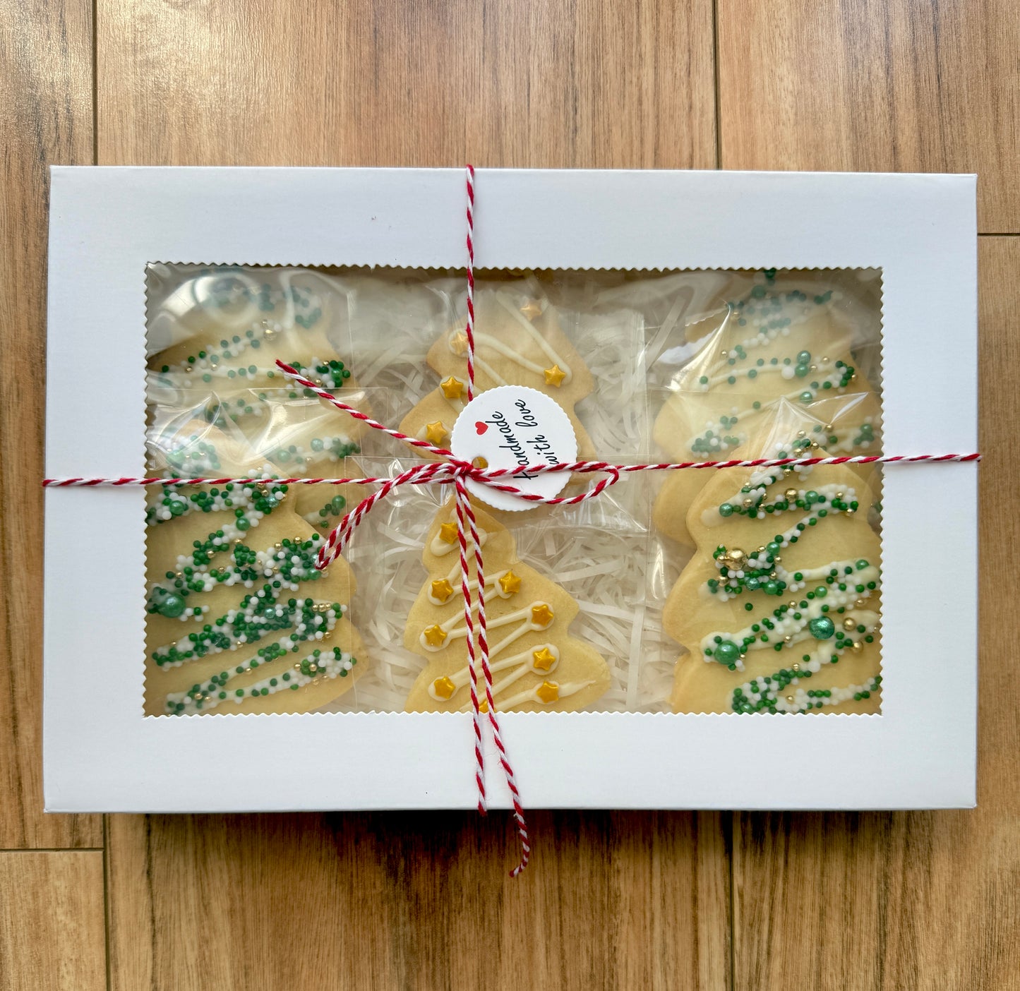 Shortbreads Trees with White Chocolate