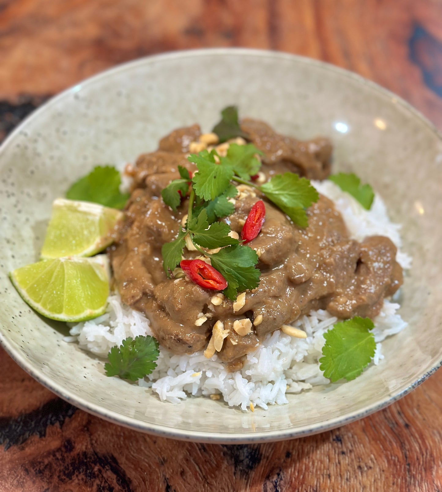 Beef Satay with Basmati Rice