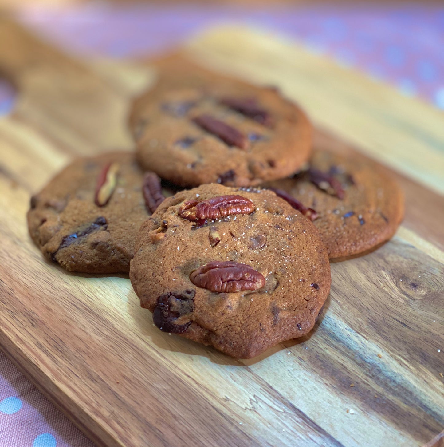 Browned Butter Bourbon Pecan Choc Chip Cookies